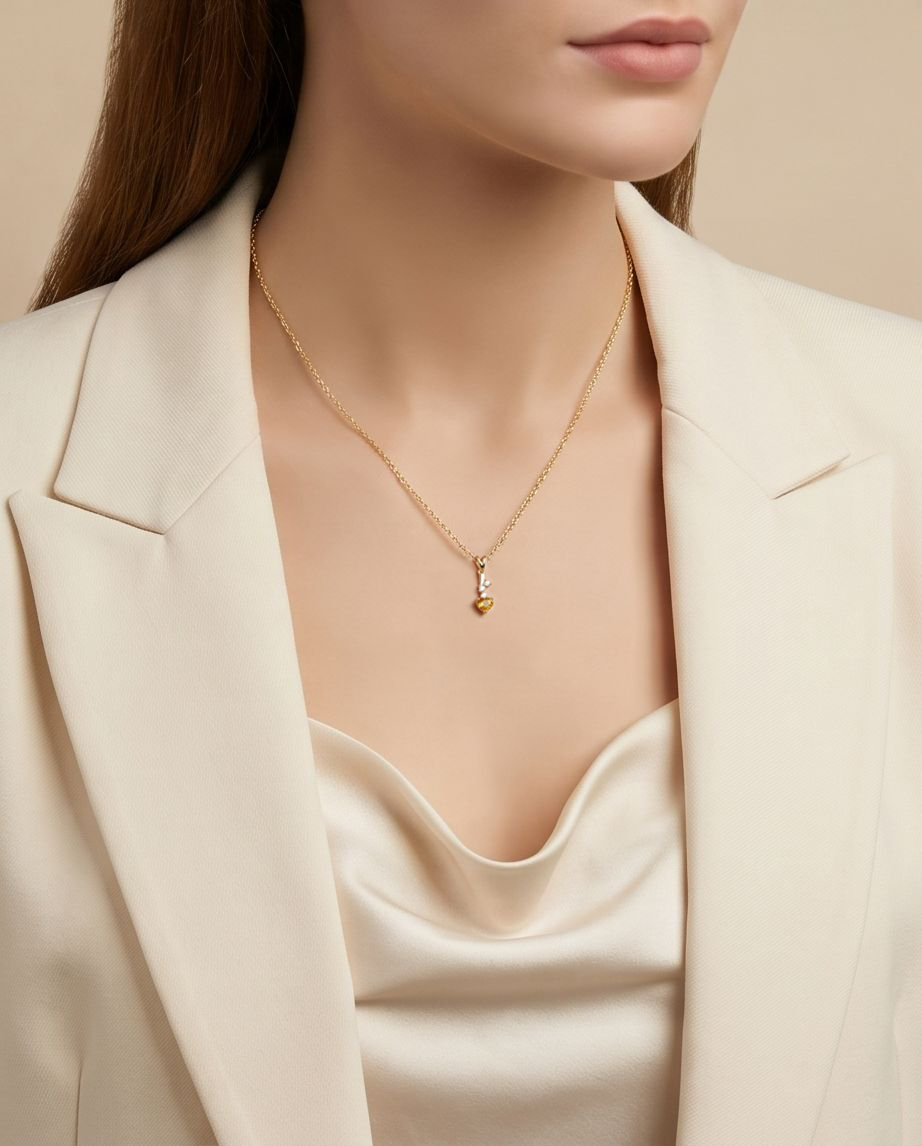 Amber Heart Pendant