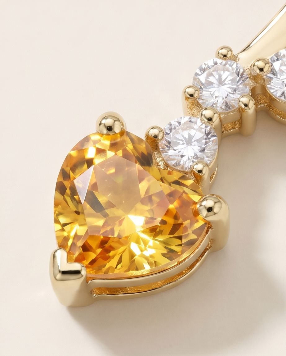 Amber Heart Pendant
