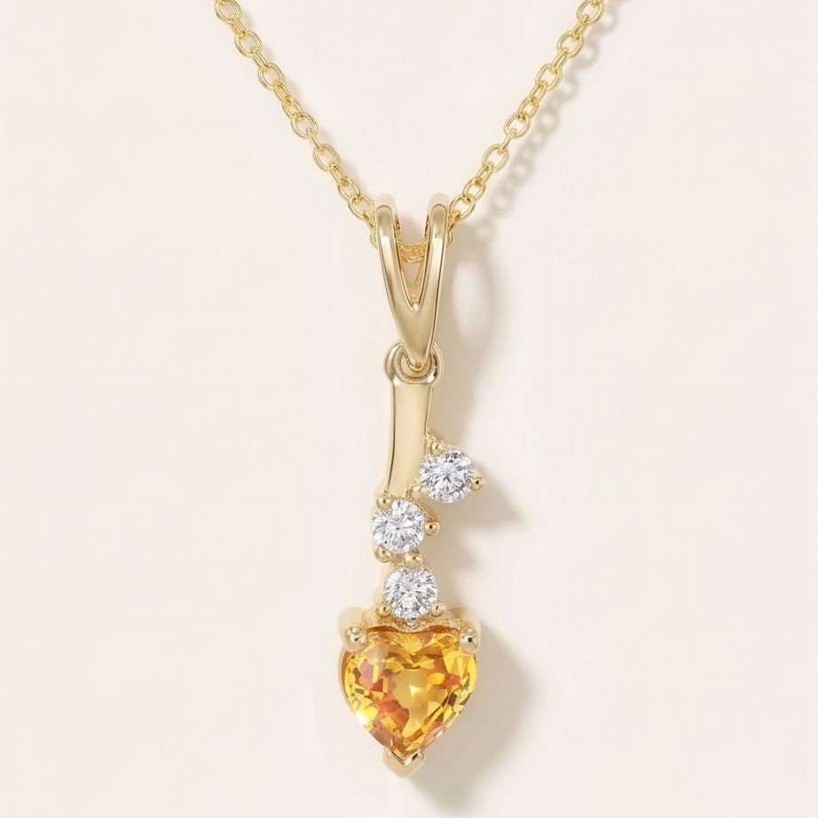 Amber Heart Pendant