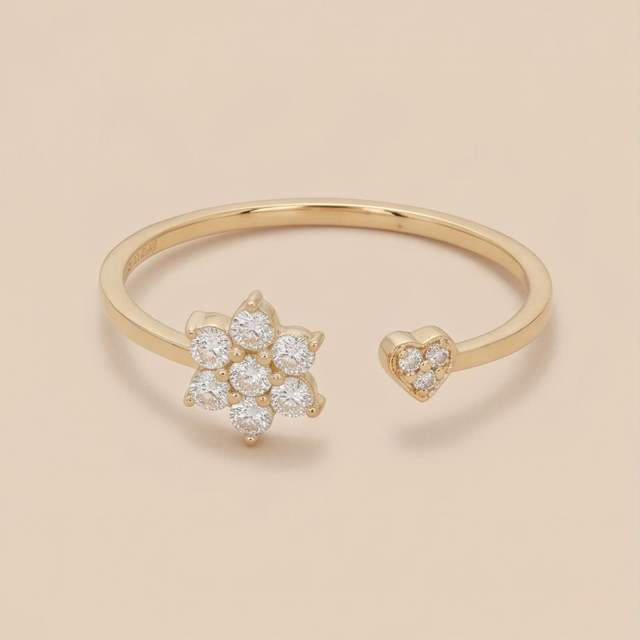 Floral Heart Ring