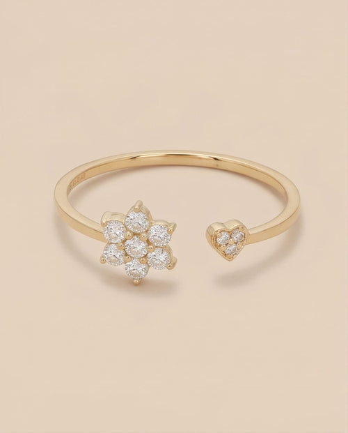 Floral Heart Ring