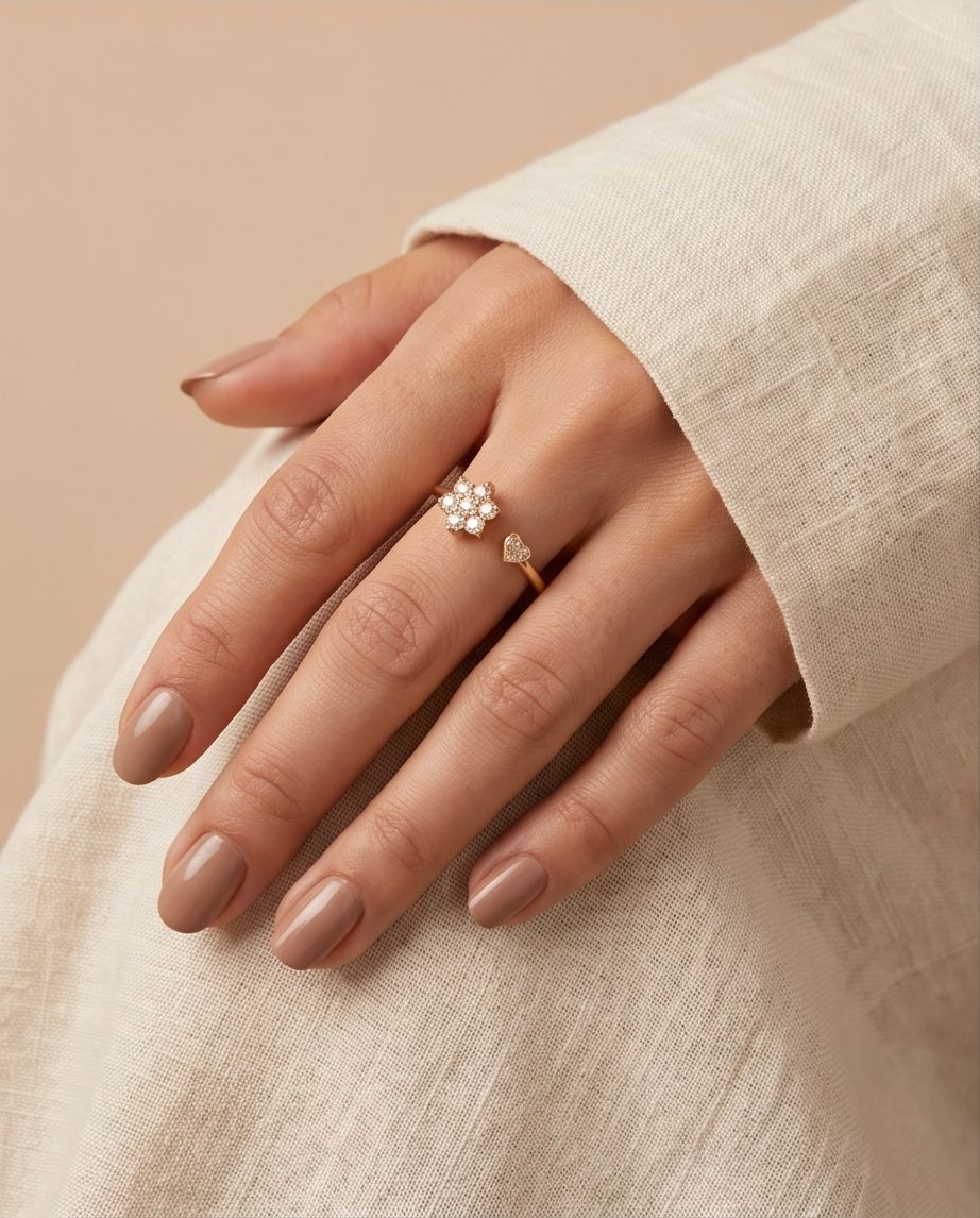 Floral Heart Ring