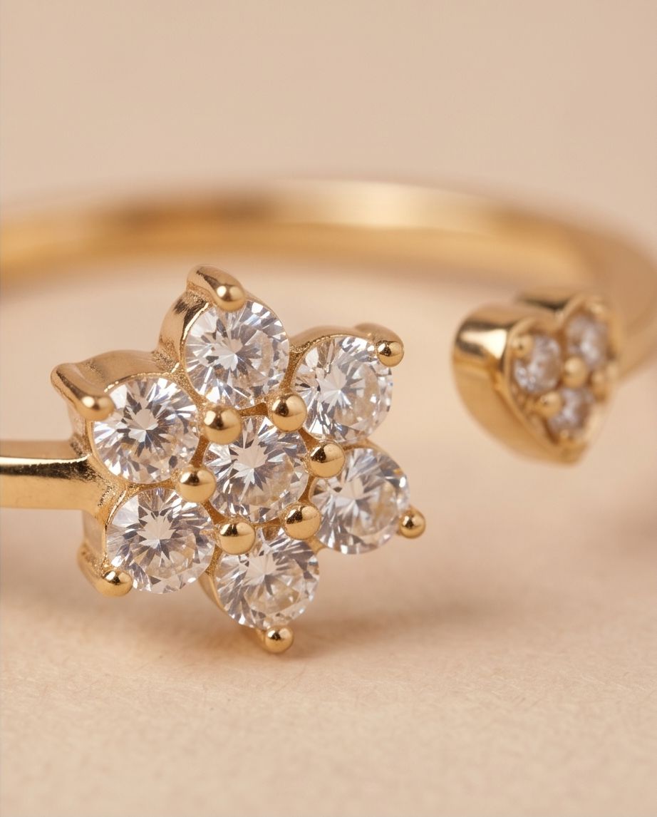 Floral Heart Ring