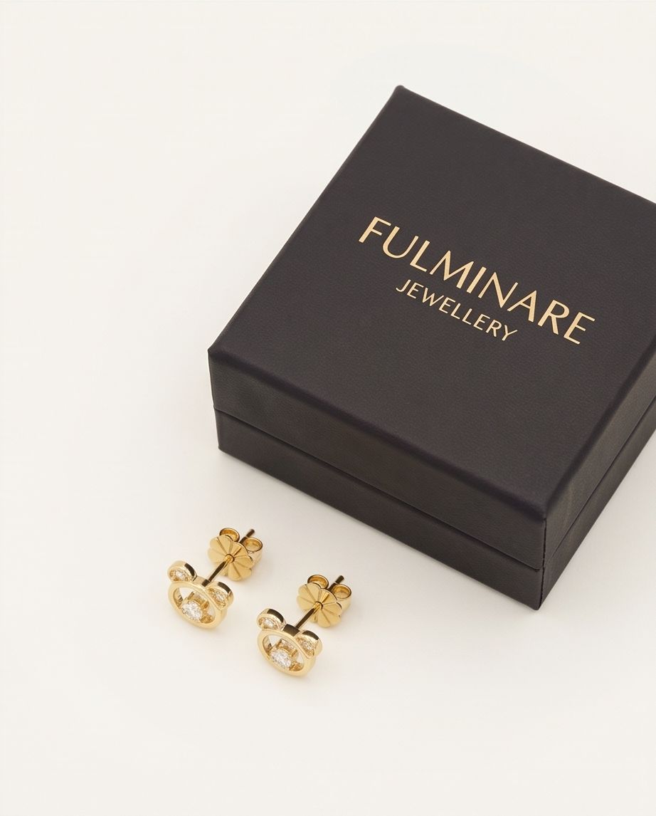 Opaline Bear Earring
