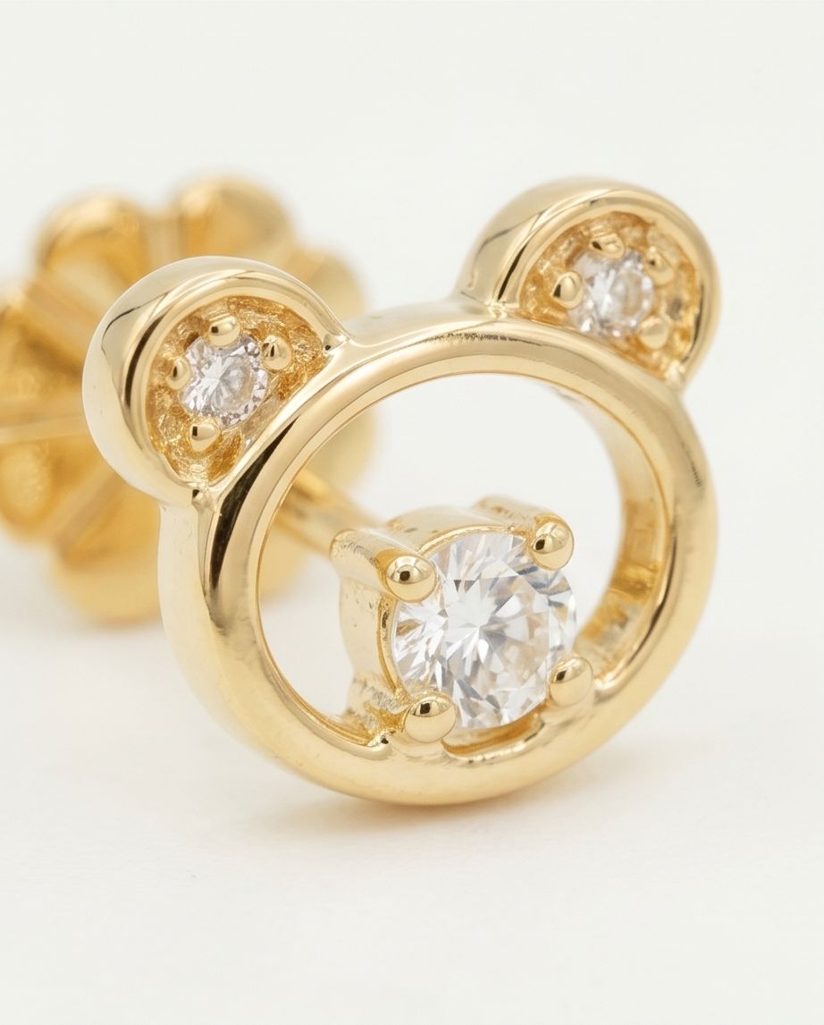 Opaline Bear Earring
