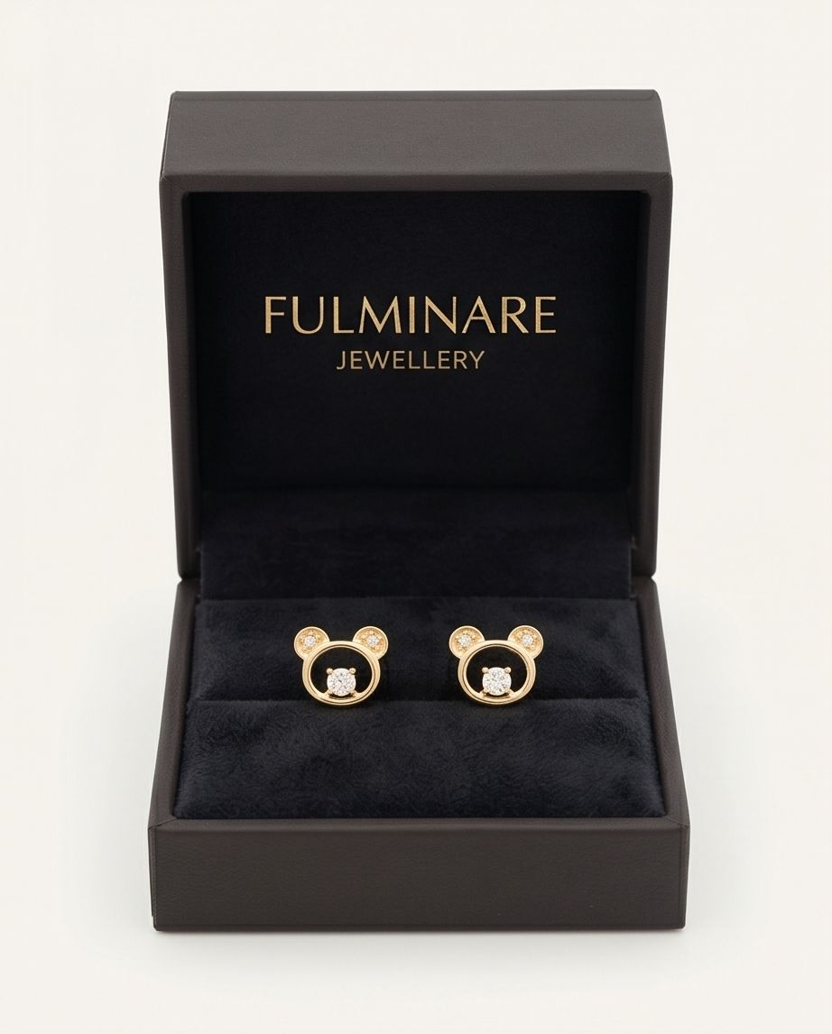 Opaline Bear Earring