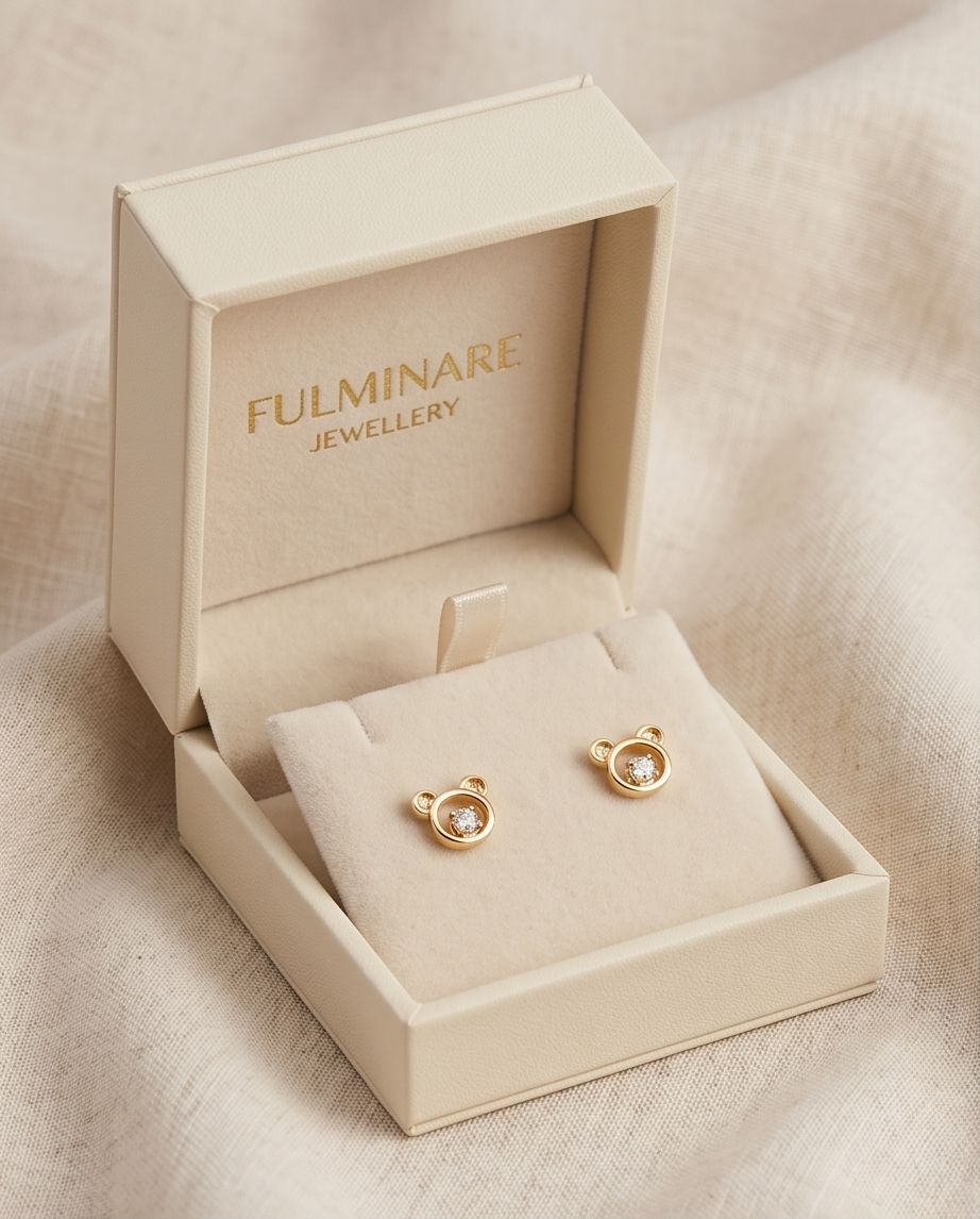 Opaline Bear Earring