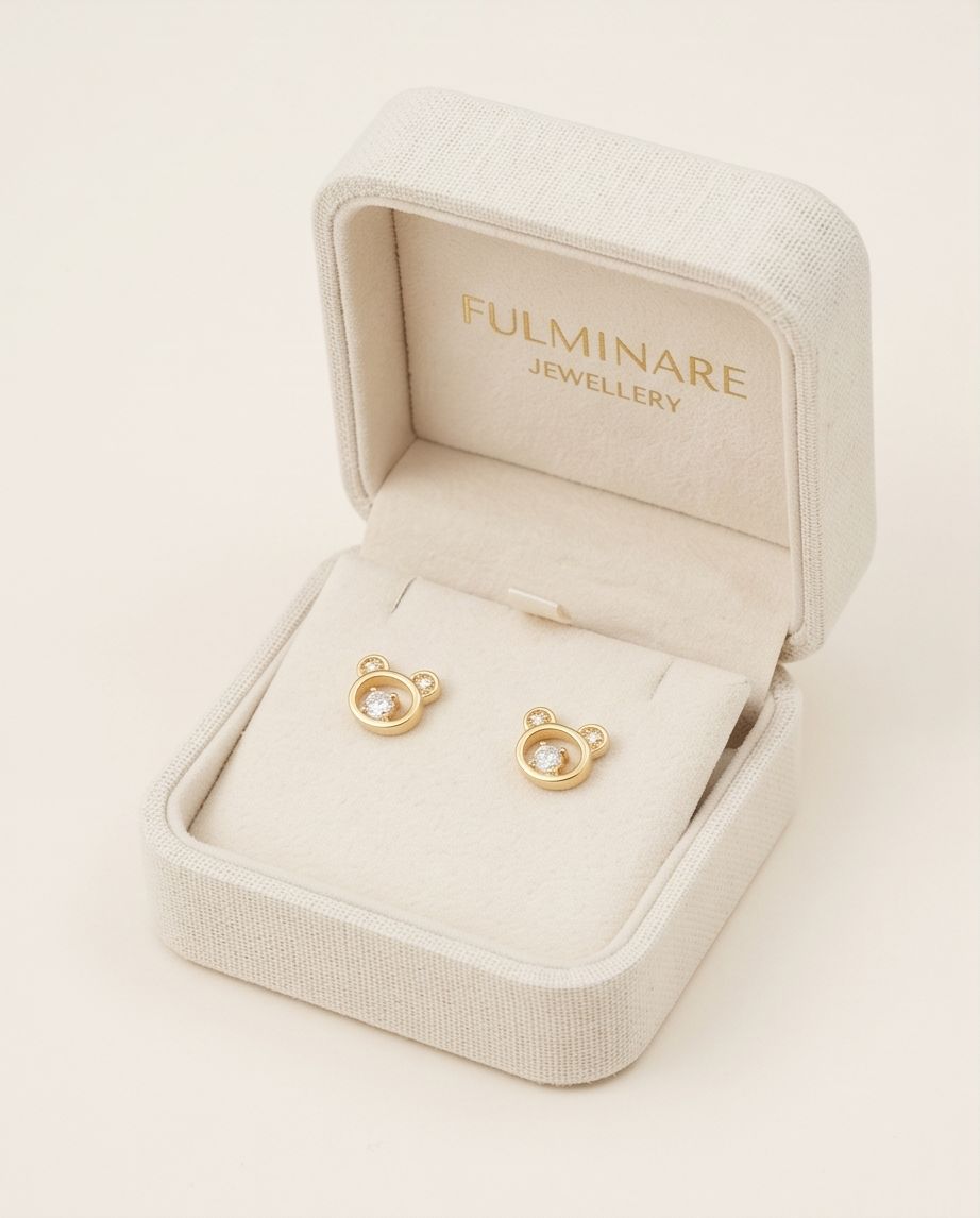 Opaline Bear Earring