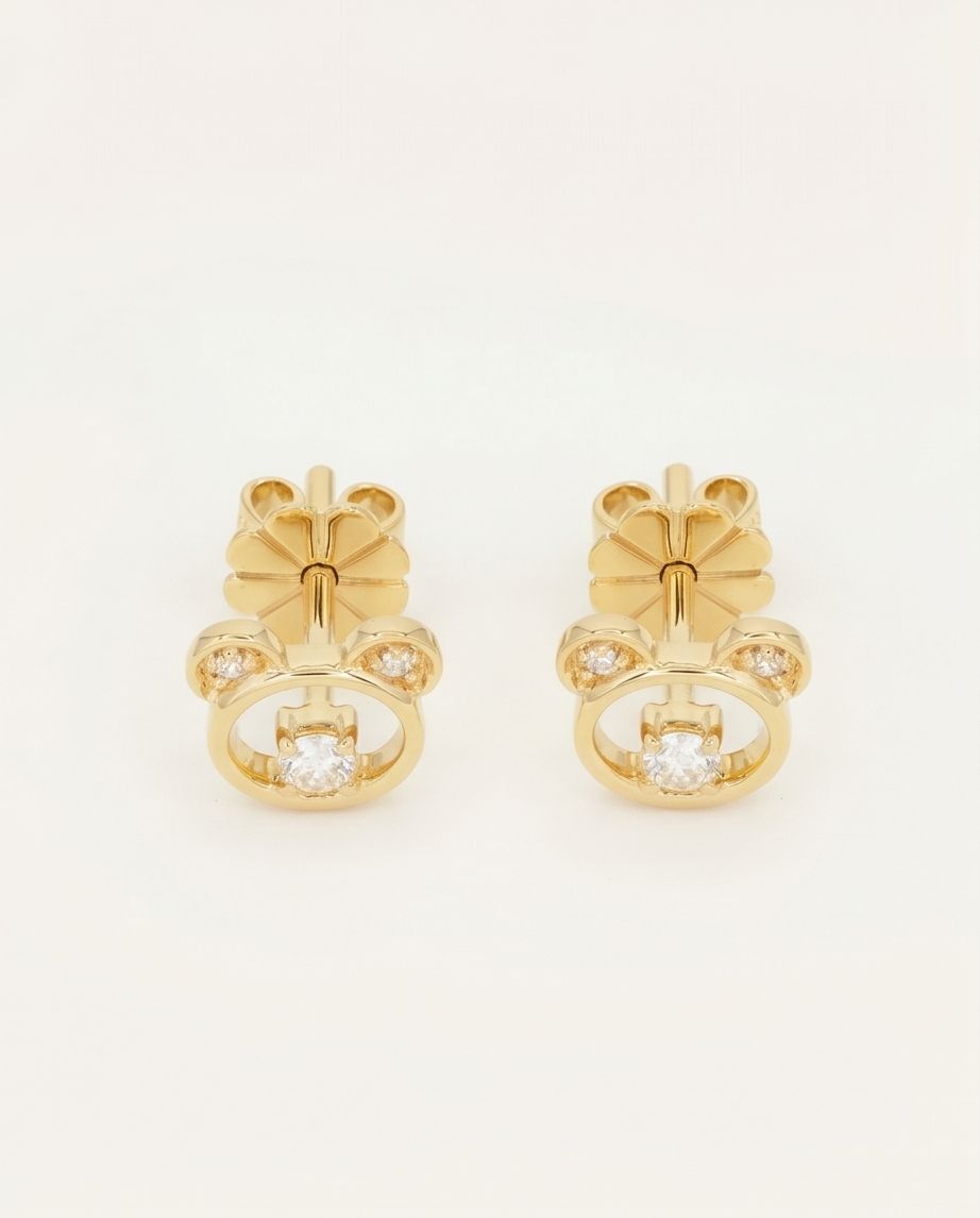Opaline Bear Earring