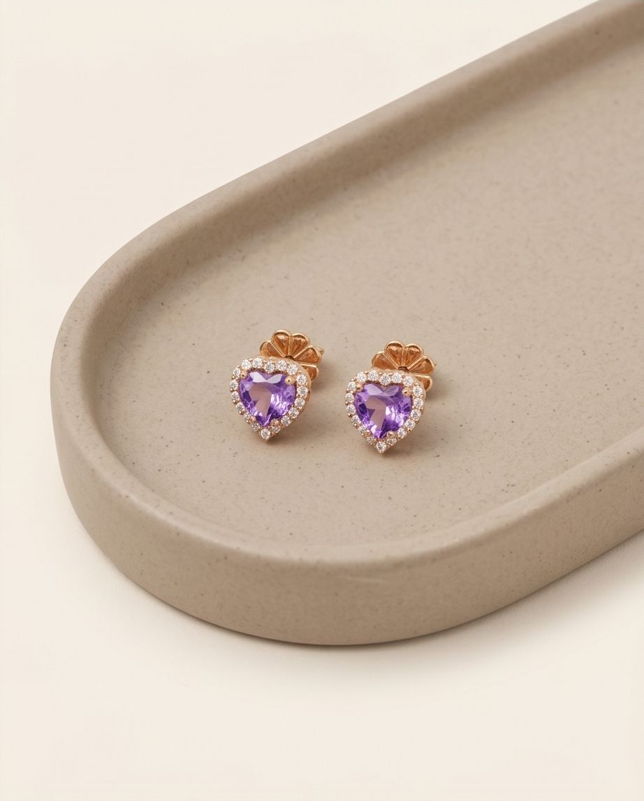 Regal Amethyst Earring