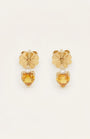 Amber Heart Earring