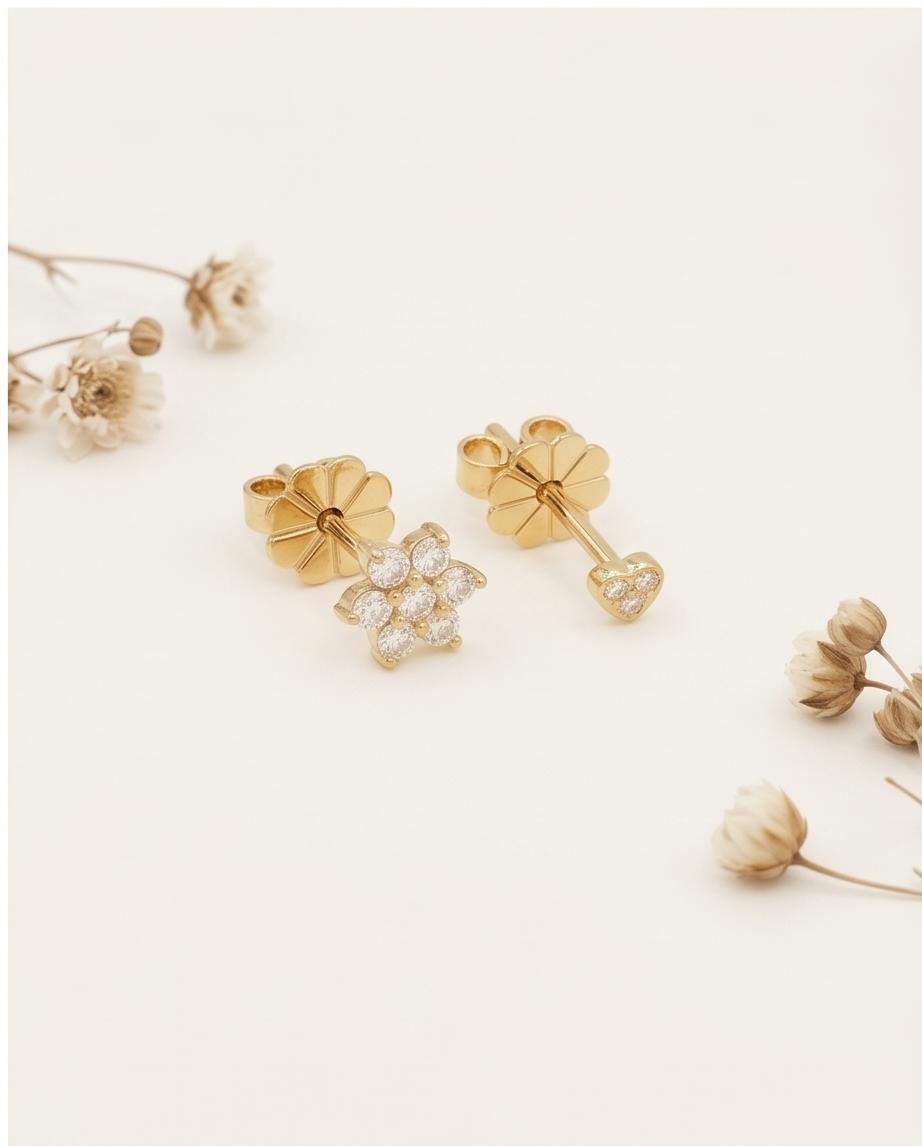 Floral Heart Earring