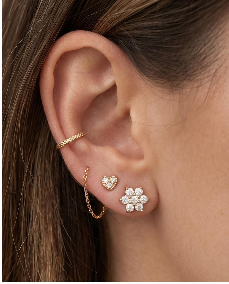 Floral Heart Earring