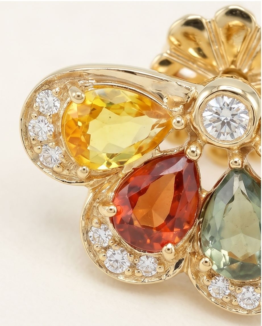 Cluster HalfPetal Earring