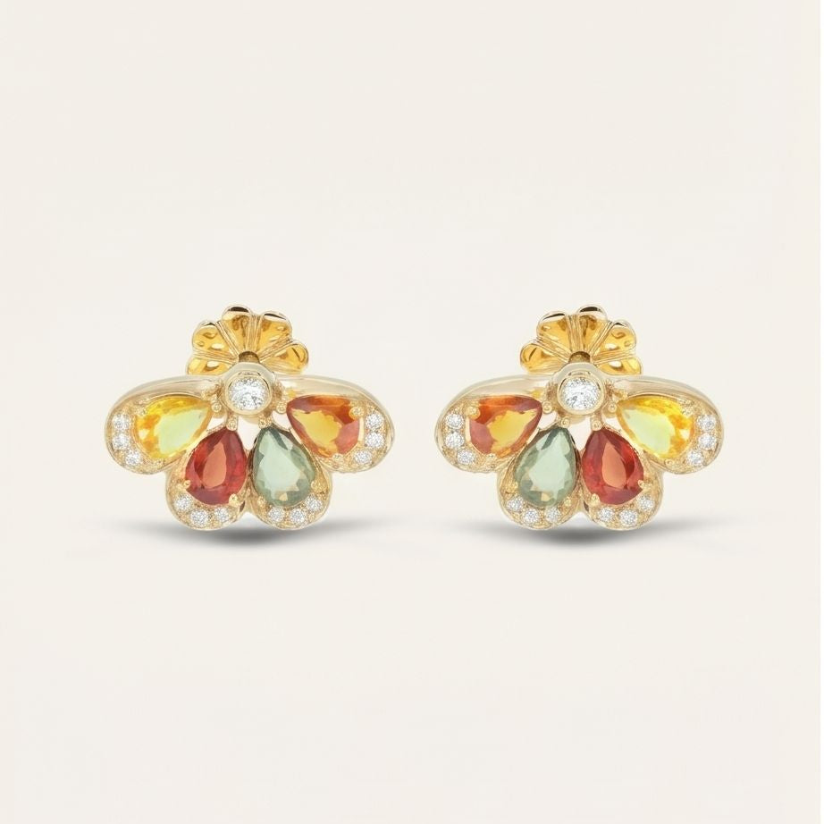 Cluster HalfPetal Earring