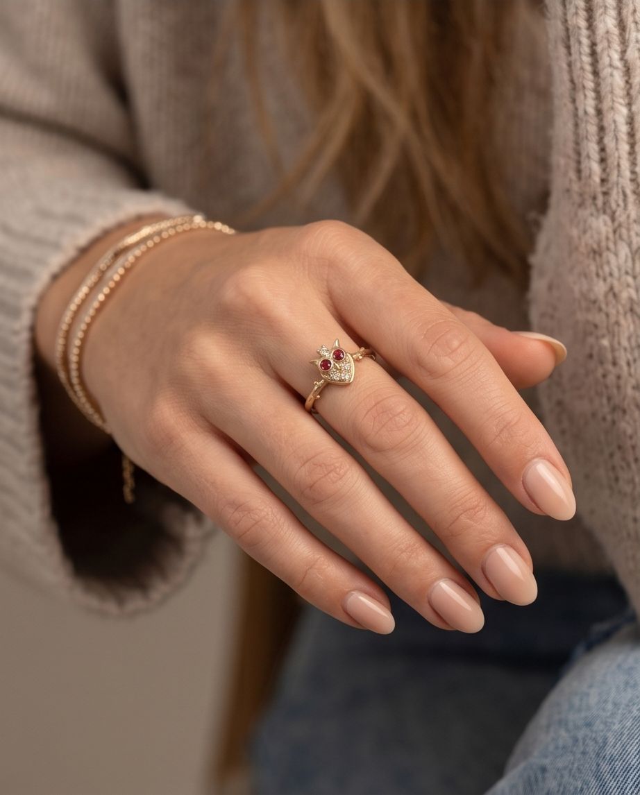 Celestial Owl Ring