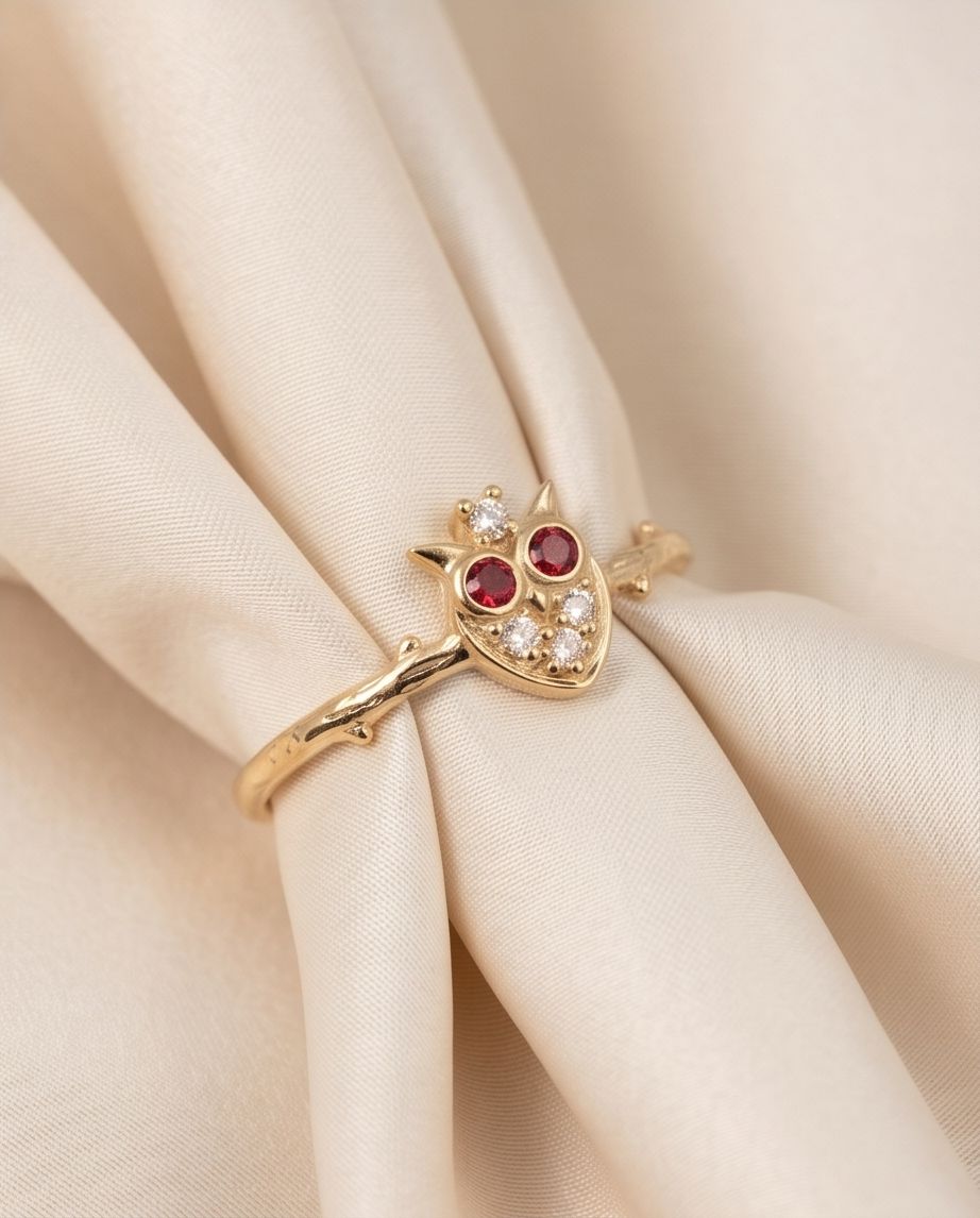 Celestial Owl Ring
