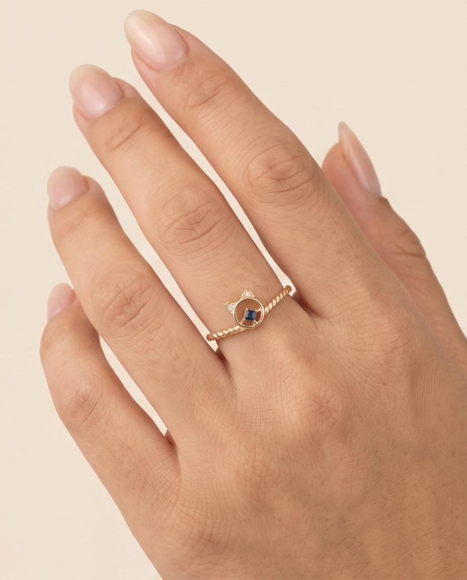 Moonlight Cat Ring