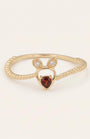 Crimson Bunny Ring