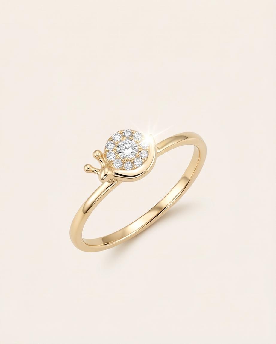 Snail Crystal Ring