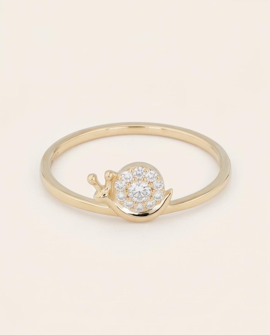 Snail Crystal Ring