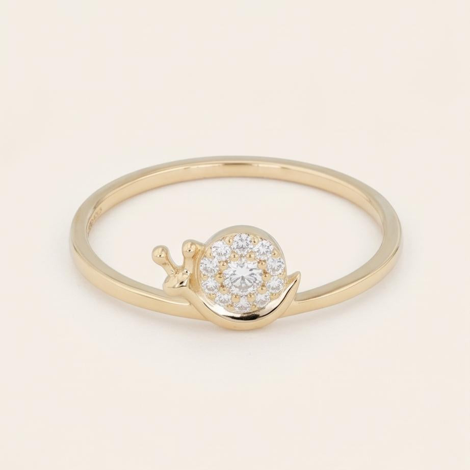 Snail Crystal Ring
