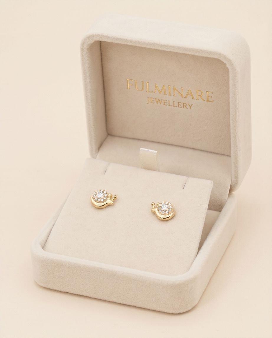 Snail Crystal Earring