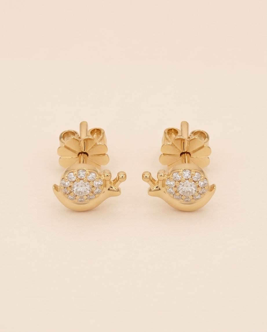 Snail Crystal Earring