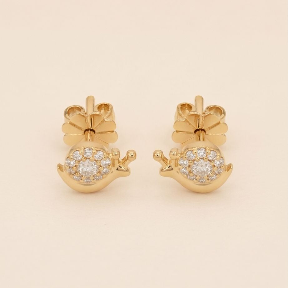 Snail Crystal Earring