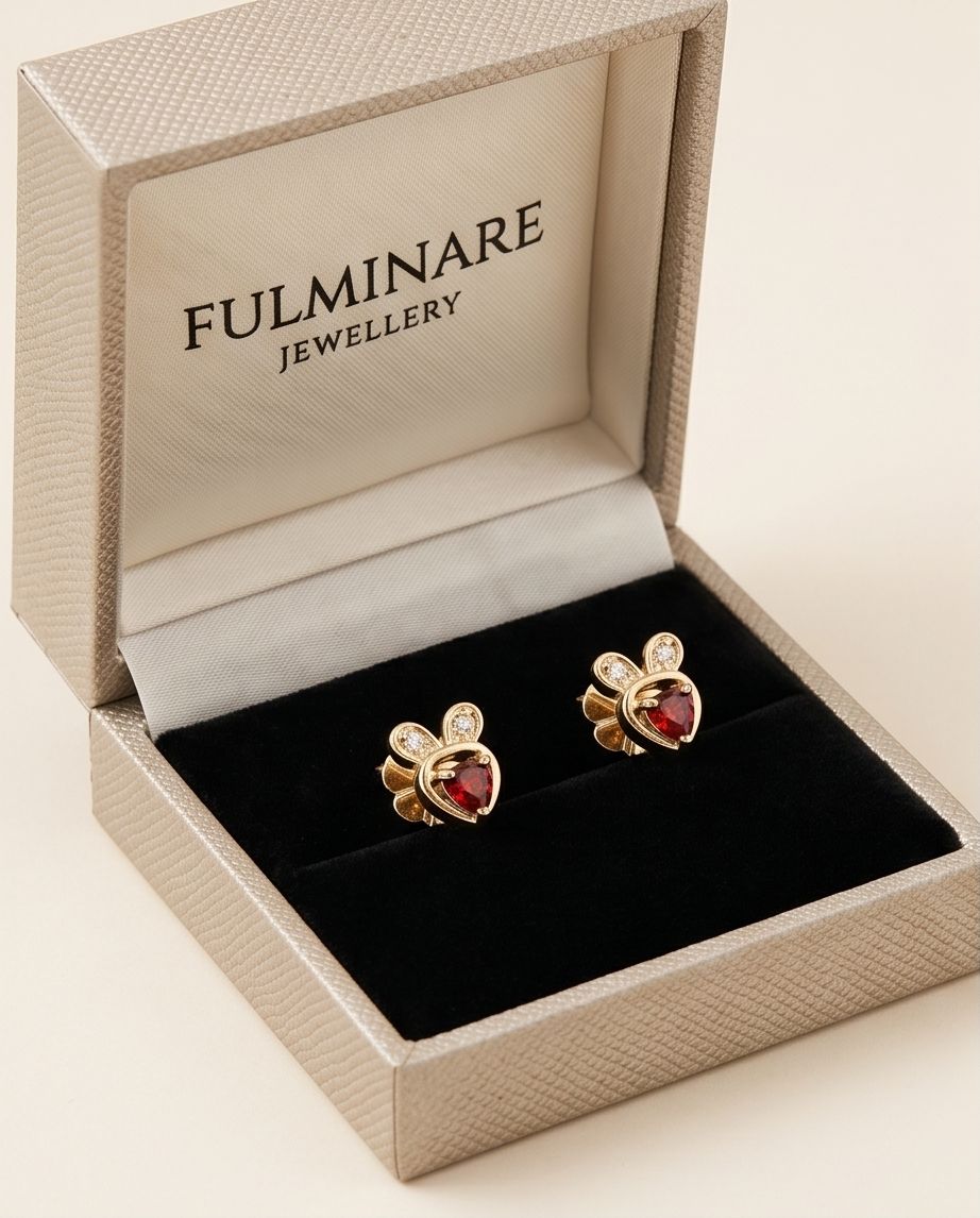 Crimson Bunny Earring
