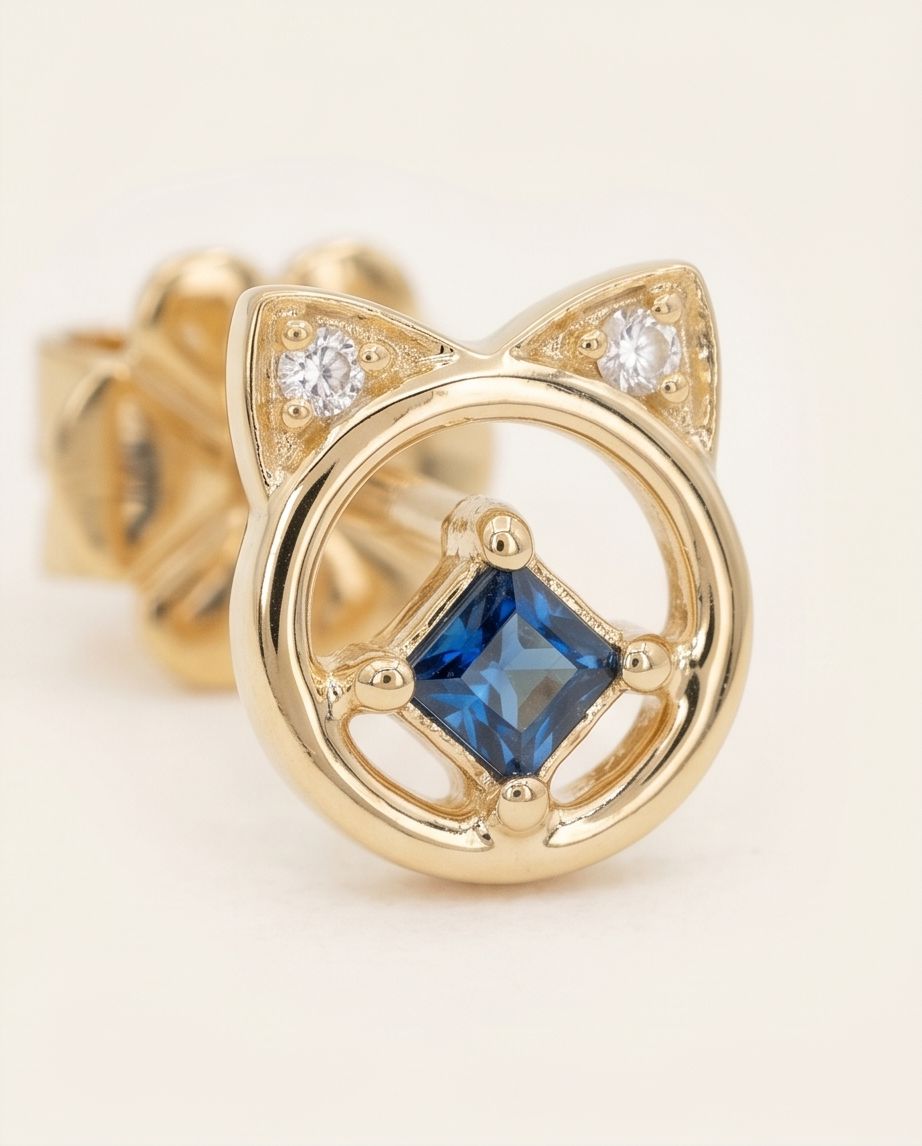 Moonlight Cat Earring