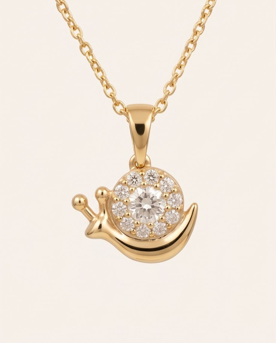 Snail Crystal Pendant