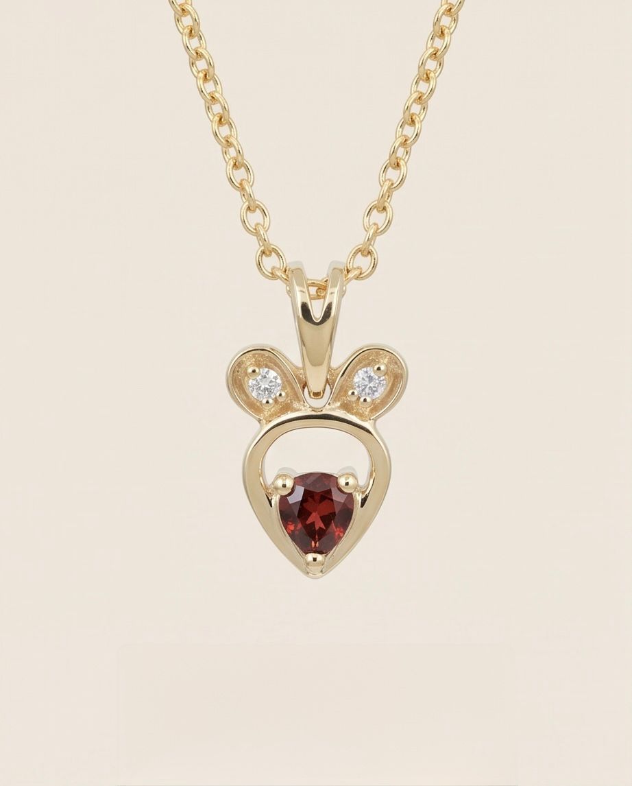 Crimson Bunny Pendant