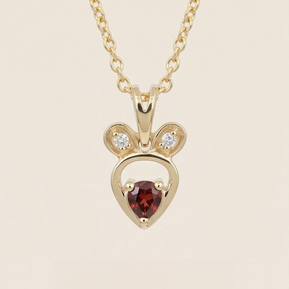 Crimson Bunny Pendant