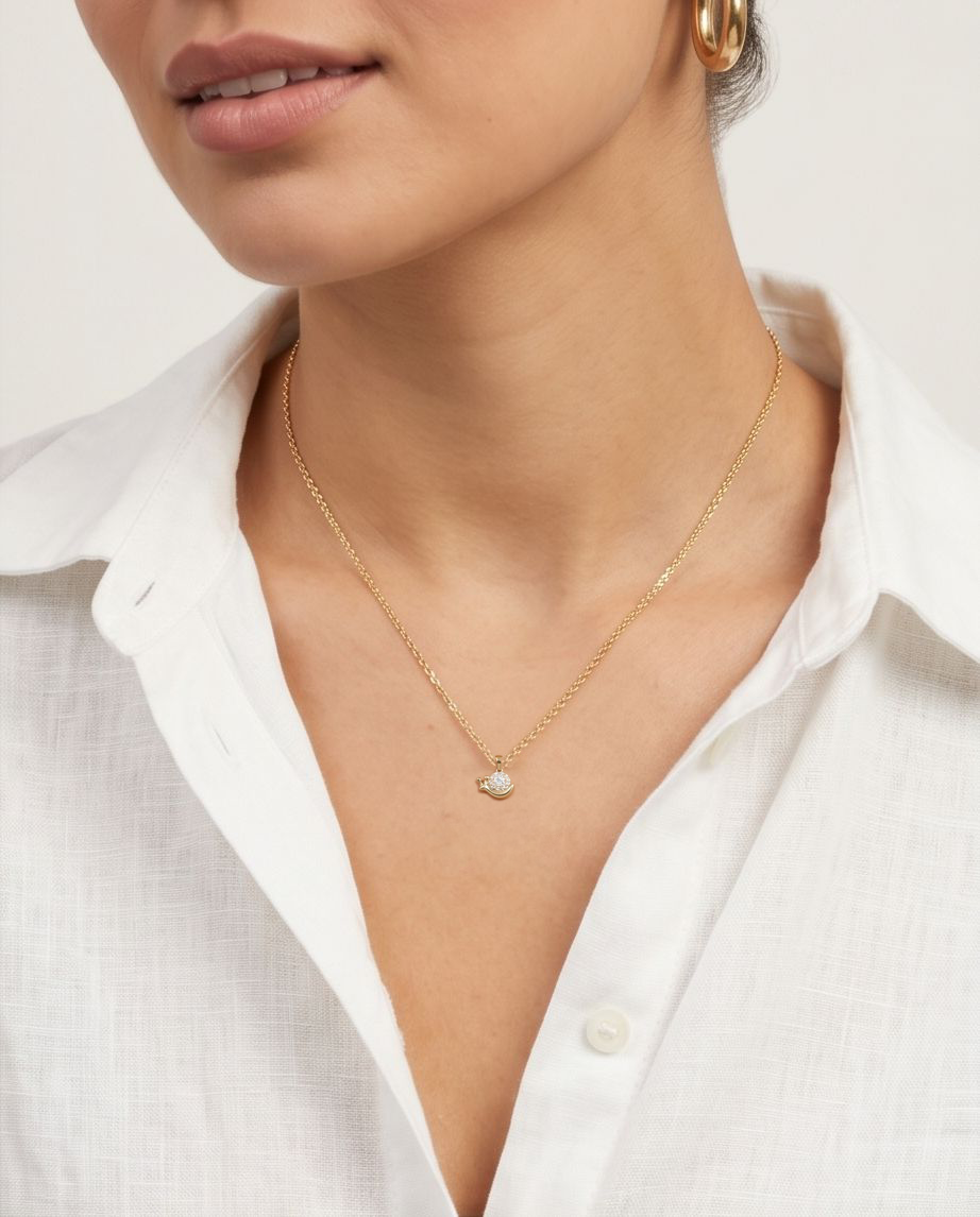 Snail Crystal Pendant