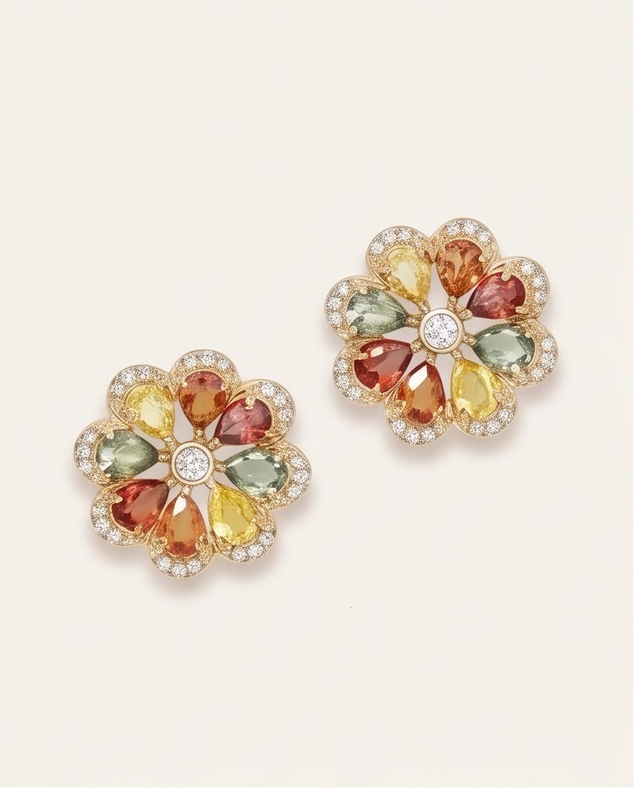 Cluster FullPetal Earring
