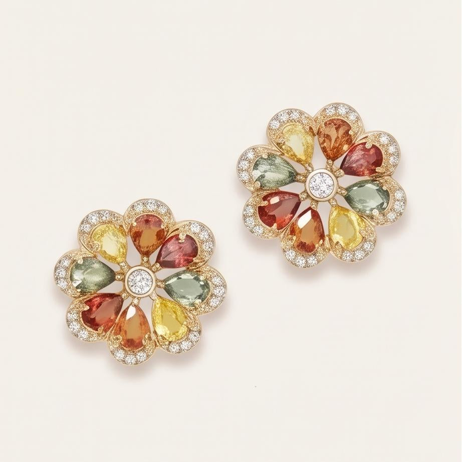 Cluster FullPetal Earring
