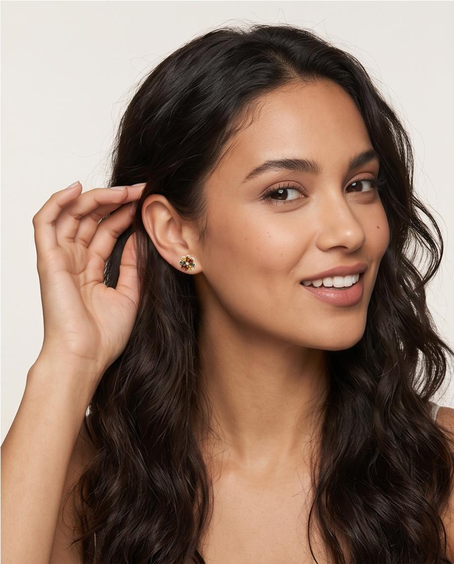 Cluster FullPetal Earring